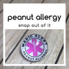 Peanut Allergy Snap Button - Pink - FREE WITH BRACELET