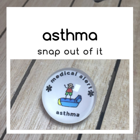 Childrens Asthma Snap Button - SNAP BUTTON ONLY