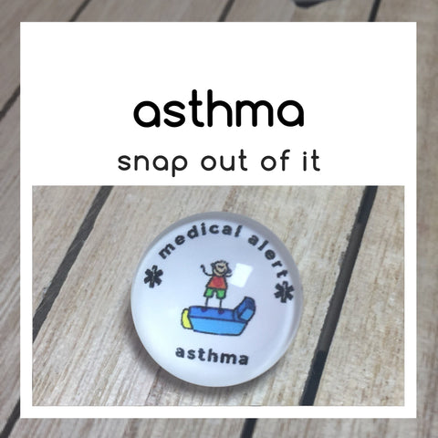 Asthma Snap Button - FREE WITH BRACELET