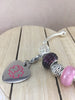 Clara Pink Silver Plated Medical Alert Bracelet - Handmade to Order