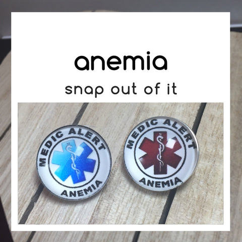 Anemia Snap Button - FREE WITH BRACELET