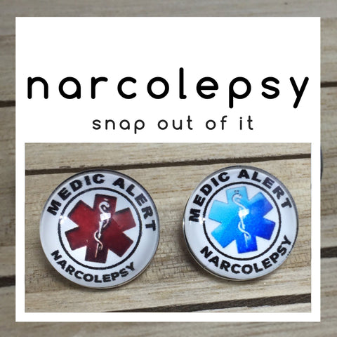 Narcolepsy Snap Button - FREE WITH BRACELET