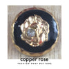 Black and Copper Flower Fashion Snap Button