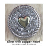 Silver and Copper Heart Fashion Snap Button
