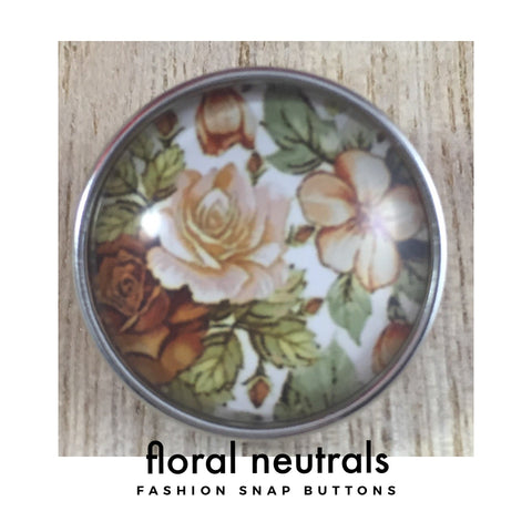 Floral Neutral Fashion Button Snap