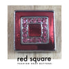 Red Square Fashion Snap Button